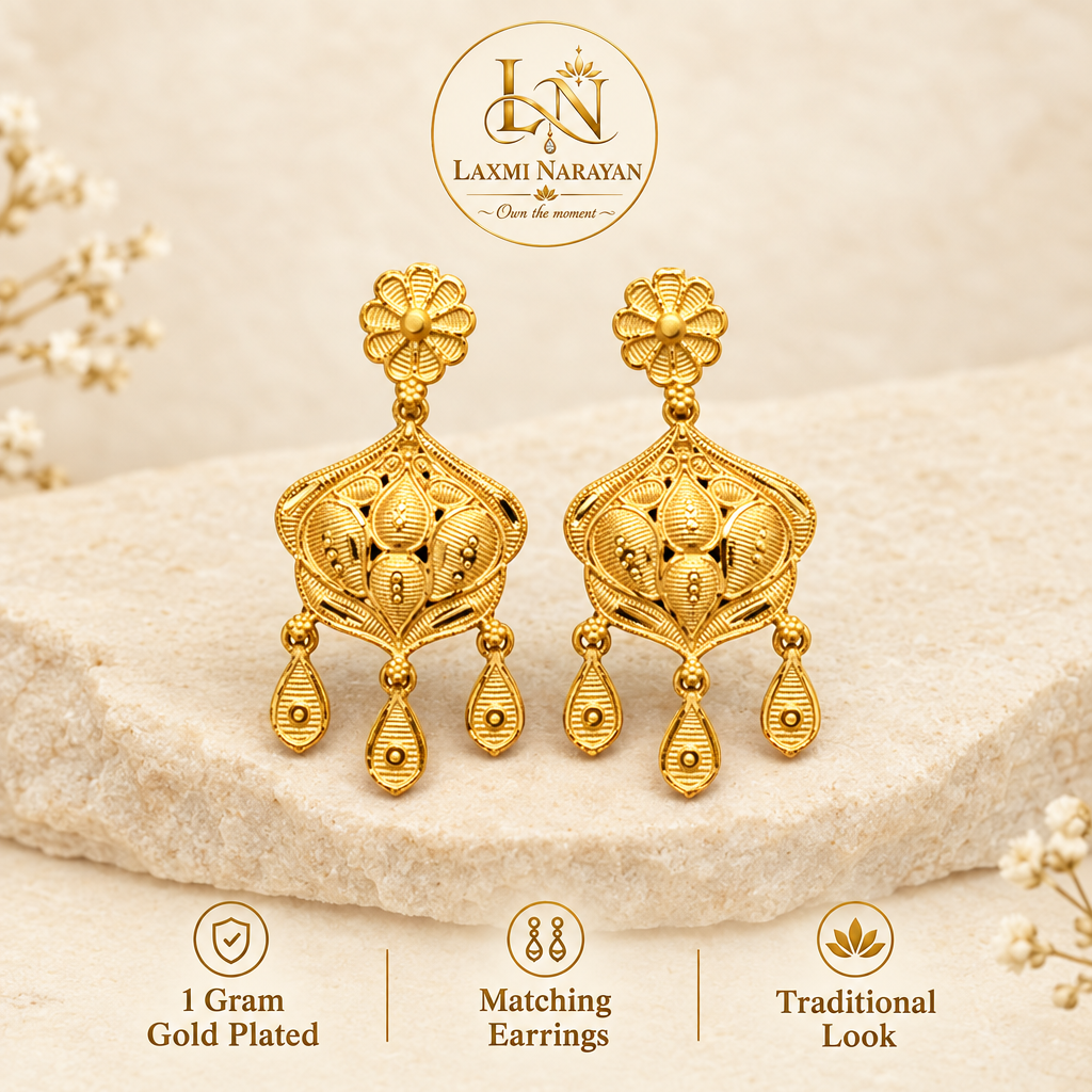 Both matching earrings front close-up