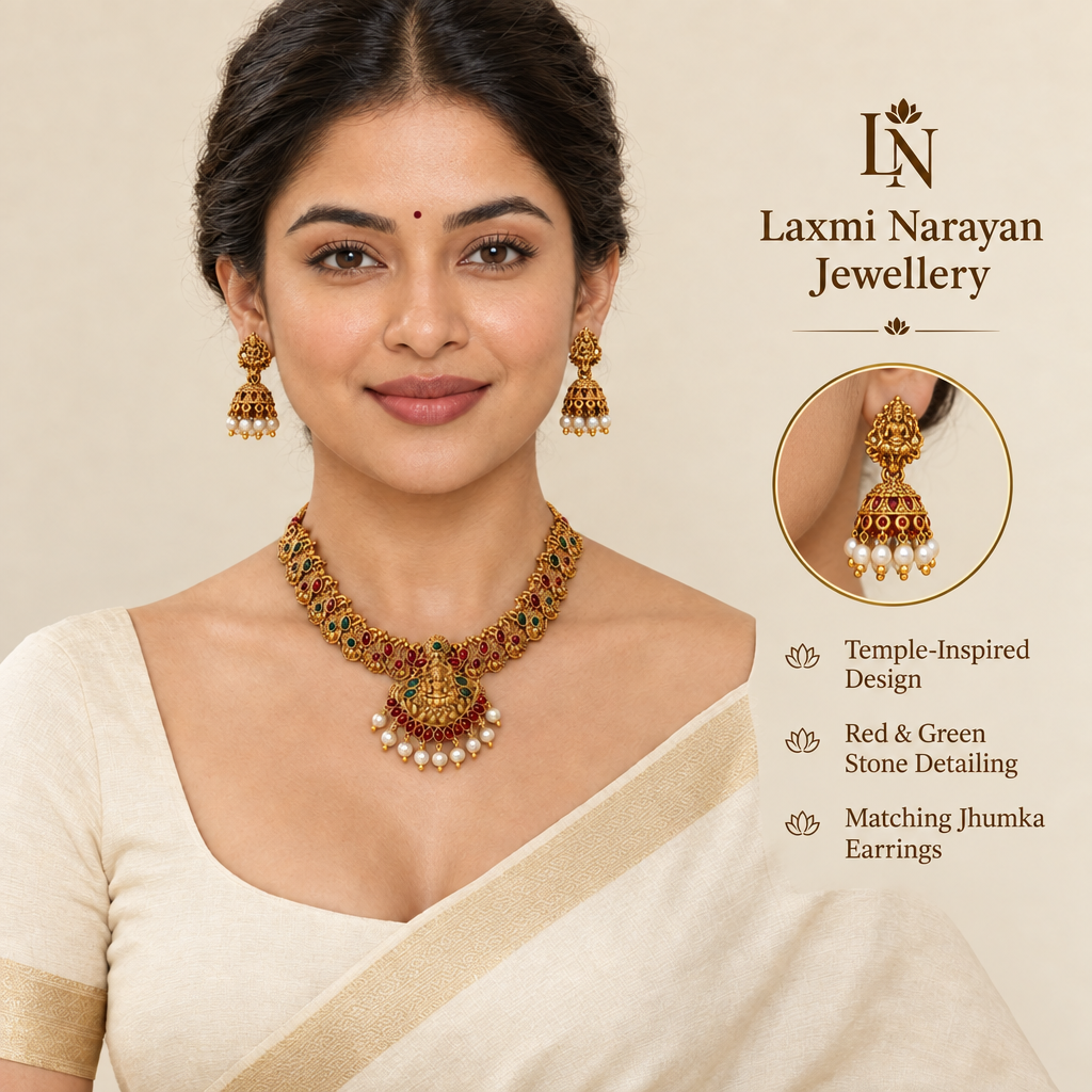 Model with earring detail inset